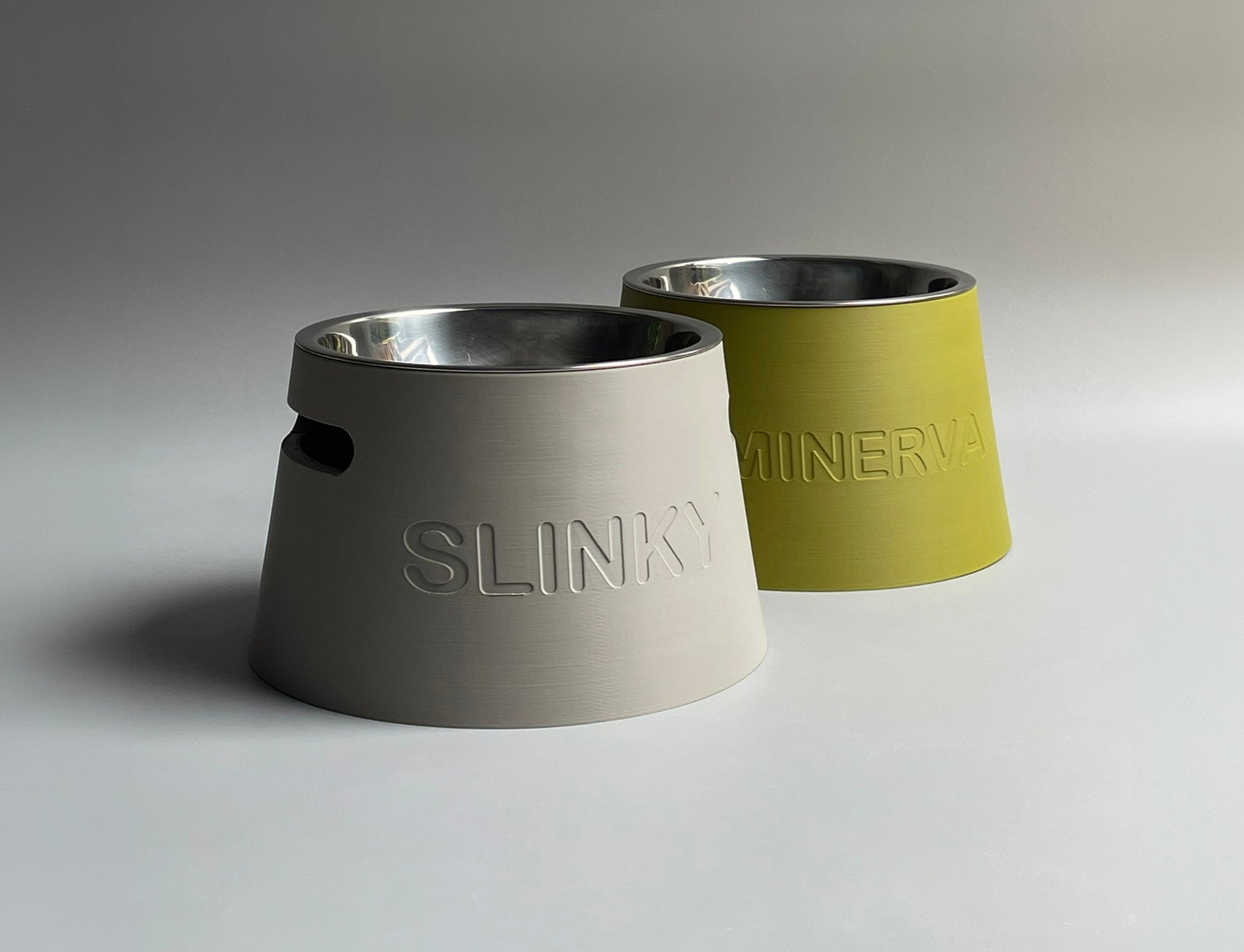 10 cm tall Personalized Elevated Dog Bowl Holder, Healthy Back, Custom Name