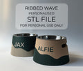 Custom Personalised STL Ribbed Wave
