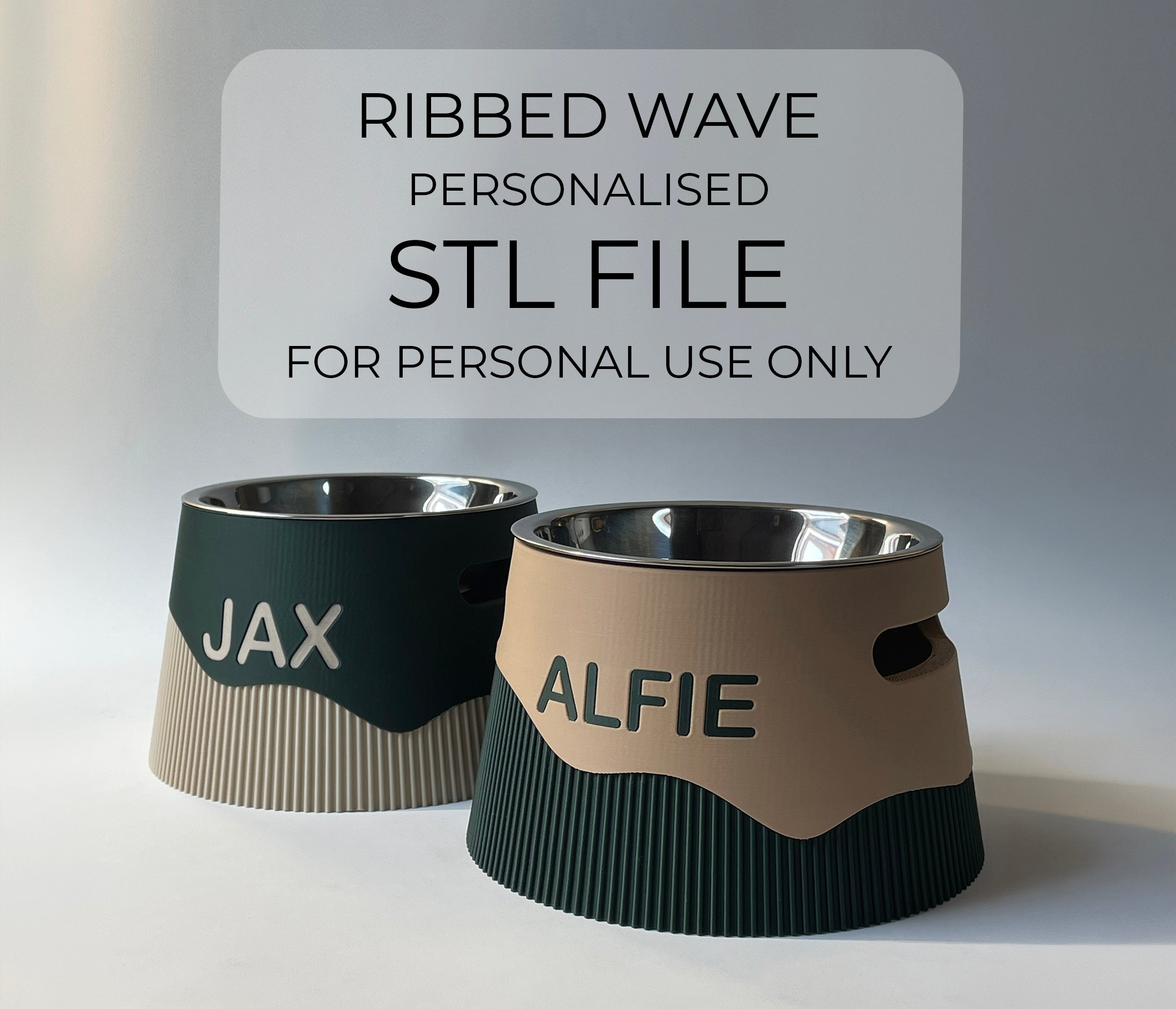 Custom Personalised STL Ribbed Wave