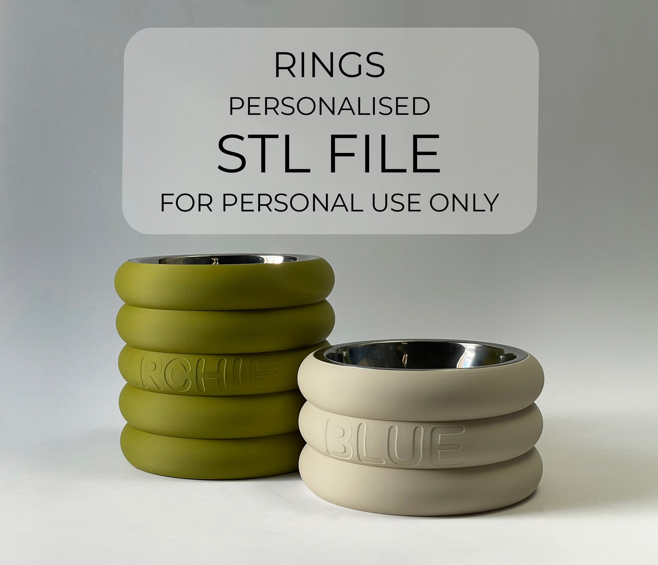 Custom Personalised STL Rings