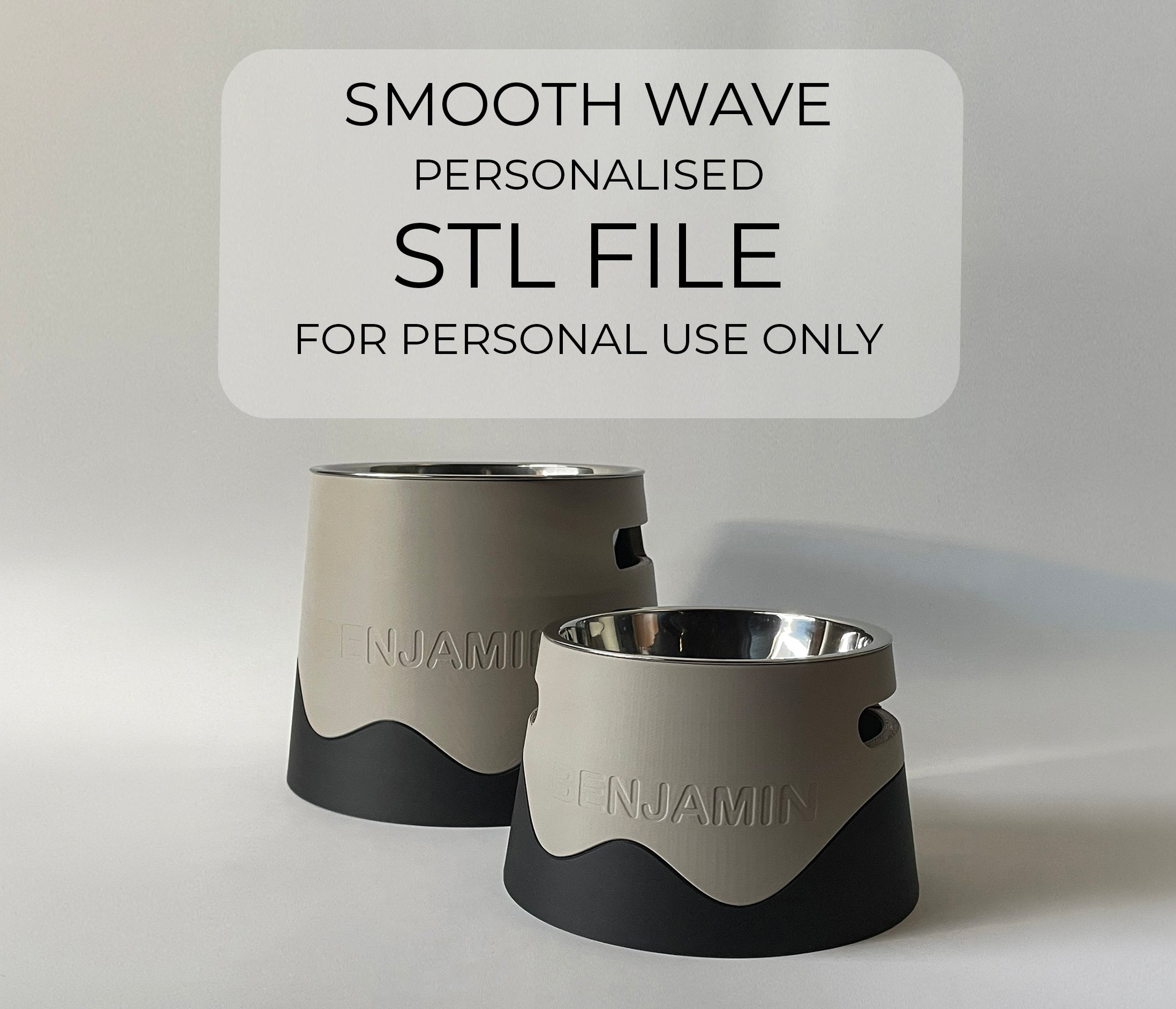 Custom Personalised STL Smooth Wave