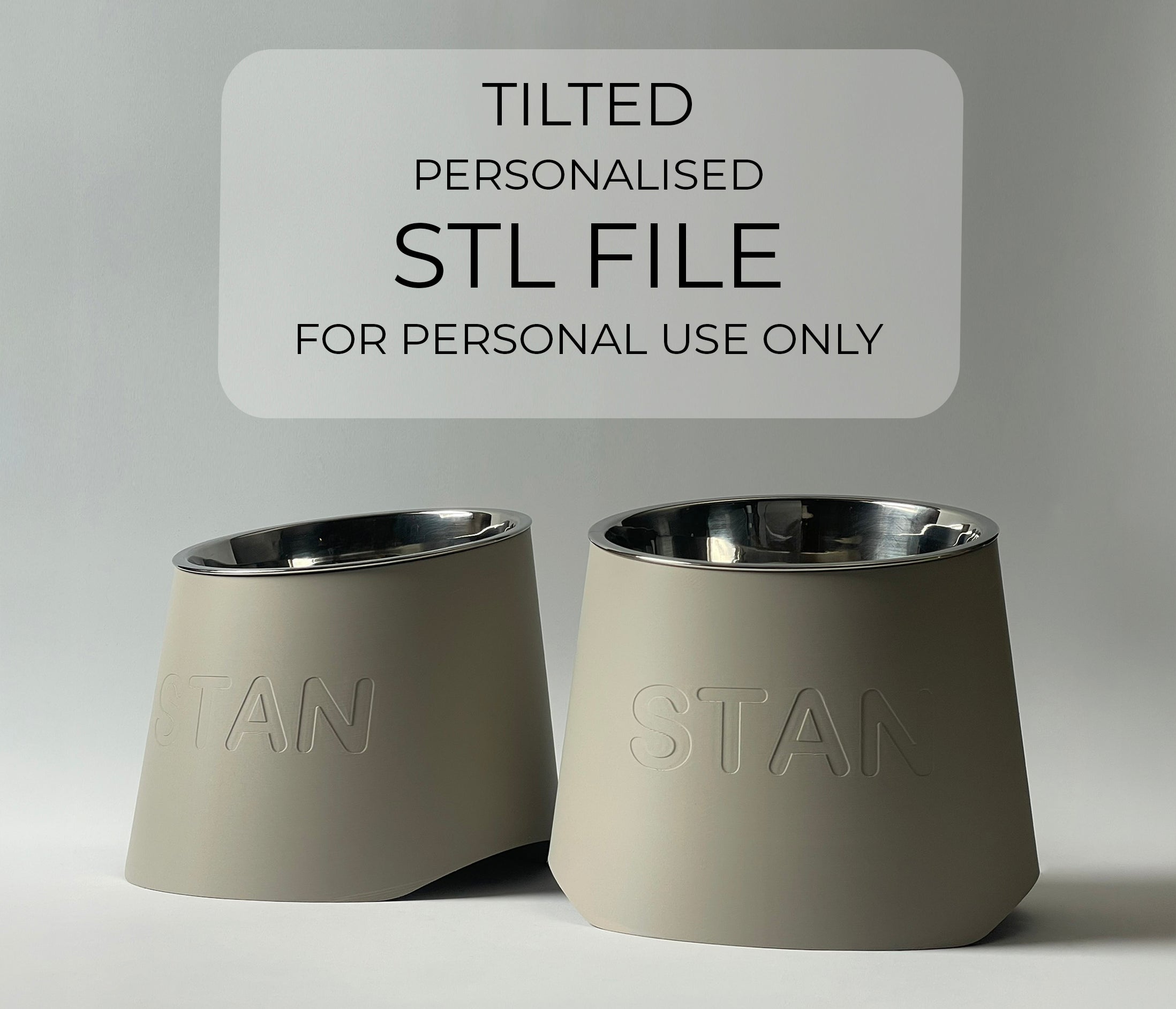 Custom Personalised STL Tilted
